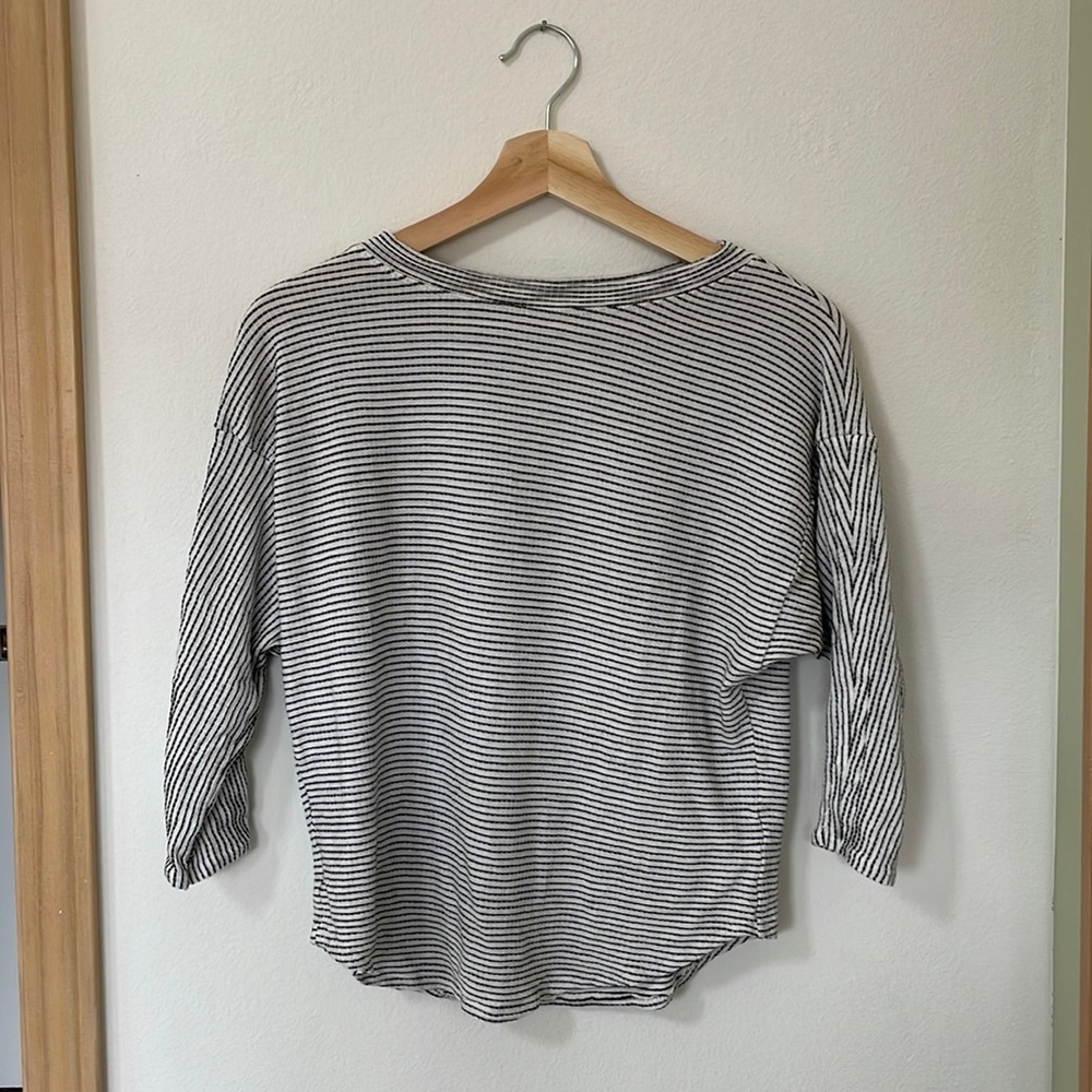 Max studio 3/4 sleeve striped shirt, XS